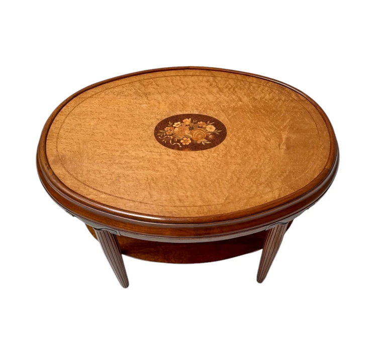 French Art Deco Walnut Center Table, 1930s